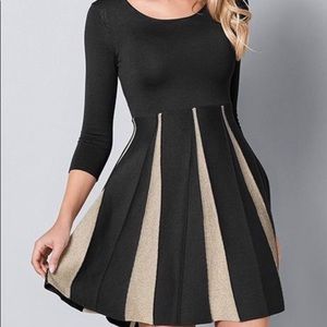 Black and gold dress